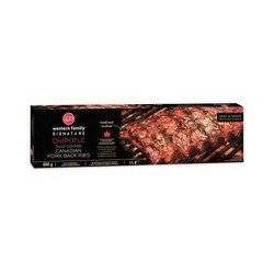 Western Family Signature Fully Cooked Chipotle Pork Back Ribs 650 g
