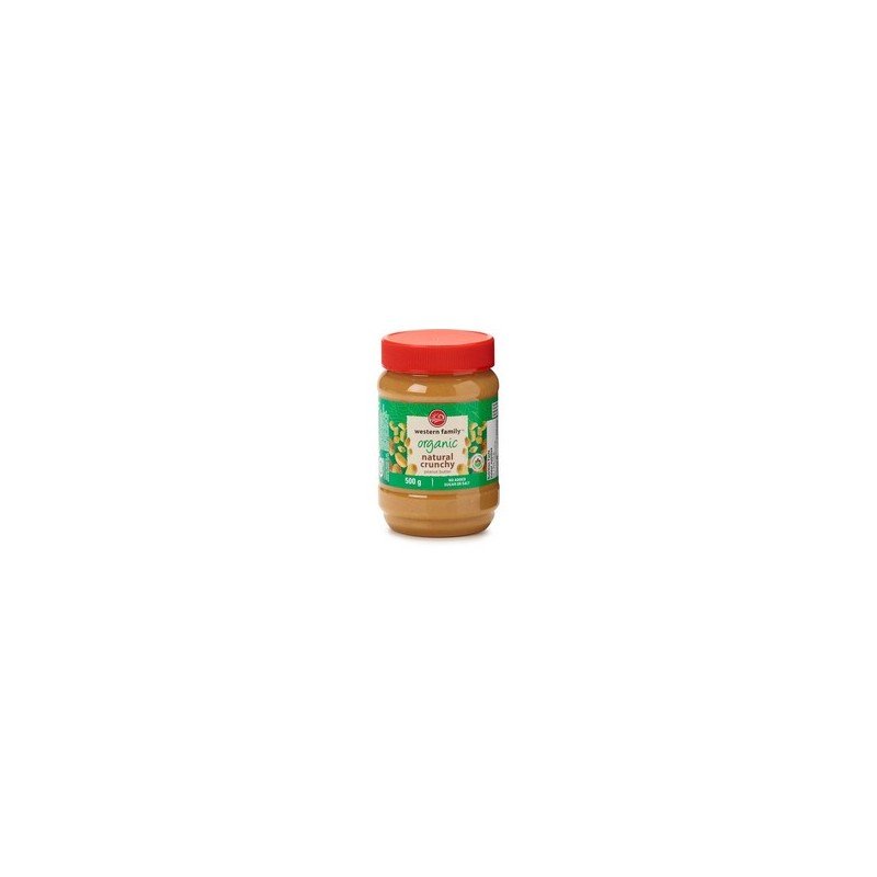 Western Family Organic Natural Crunchy Peanut Butter 500 g
