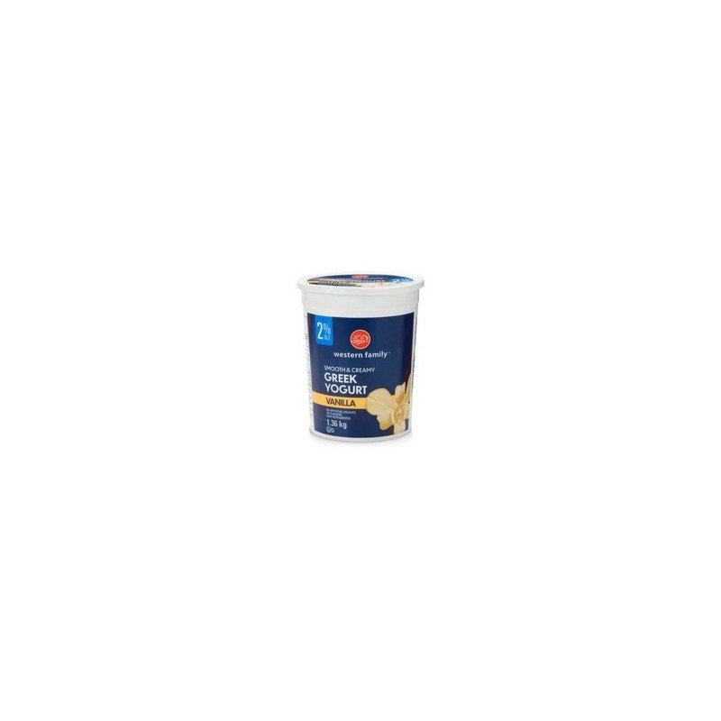 Western Family Smooth & Creamy 2% MF Greek Yogurt Vanilla 1.36 kg