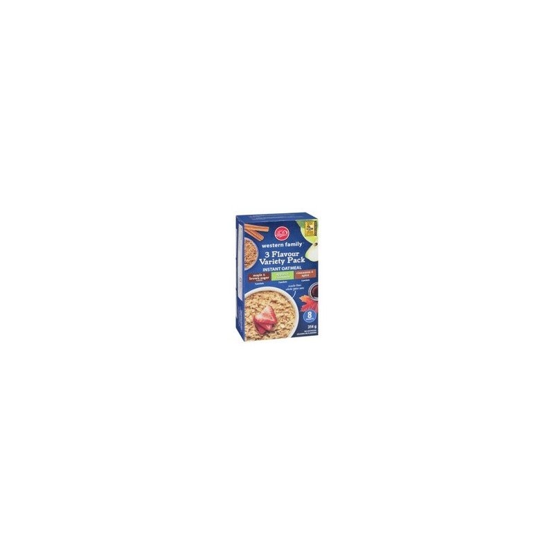 Western Family Instant Oatmeal 3 Flavour Variety Pack 314 g