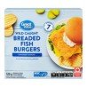 Great Value Wild Caught Breaded Fish Burgers 520 g