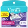 Gillette Venus Swirl & Platinum Deluxe Smooth Womens Refill Cartridges 6's