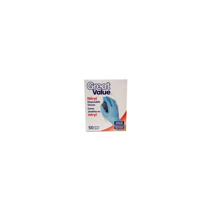 Great Value Nitryl Disposable Gloves 50's
