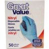 Great Value Nitryl Disposable Gloves 50's