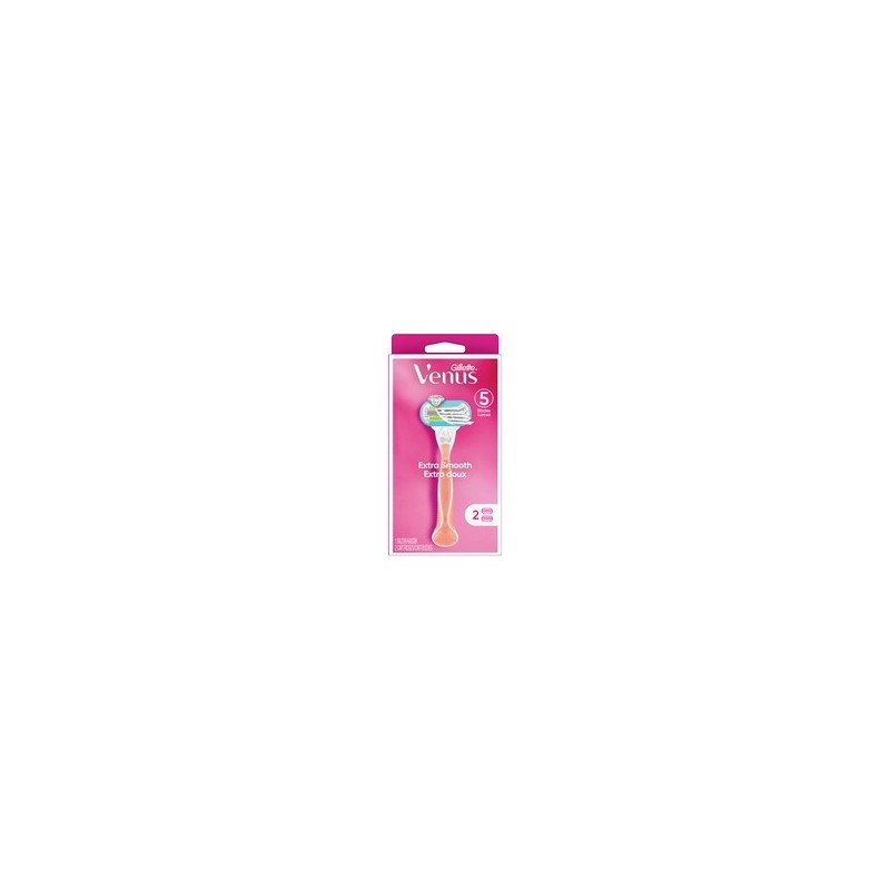 Gillette Venus Extra Smooth Womens Razor Pink 1 + 2