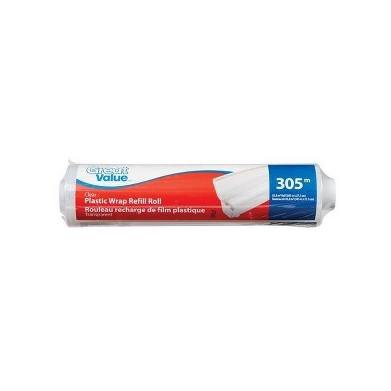 Great Value Clear Plastic Wrap Refill 305 m