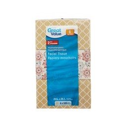 Great Value 2-Ply Facial Tissue 6 x 100’s