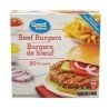 Great Value Beef Burgers 20's