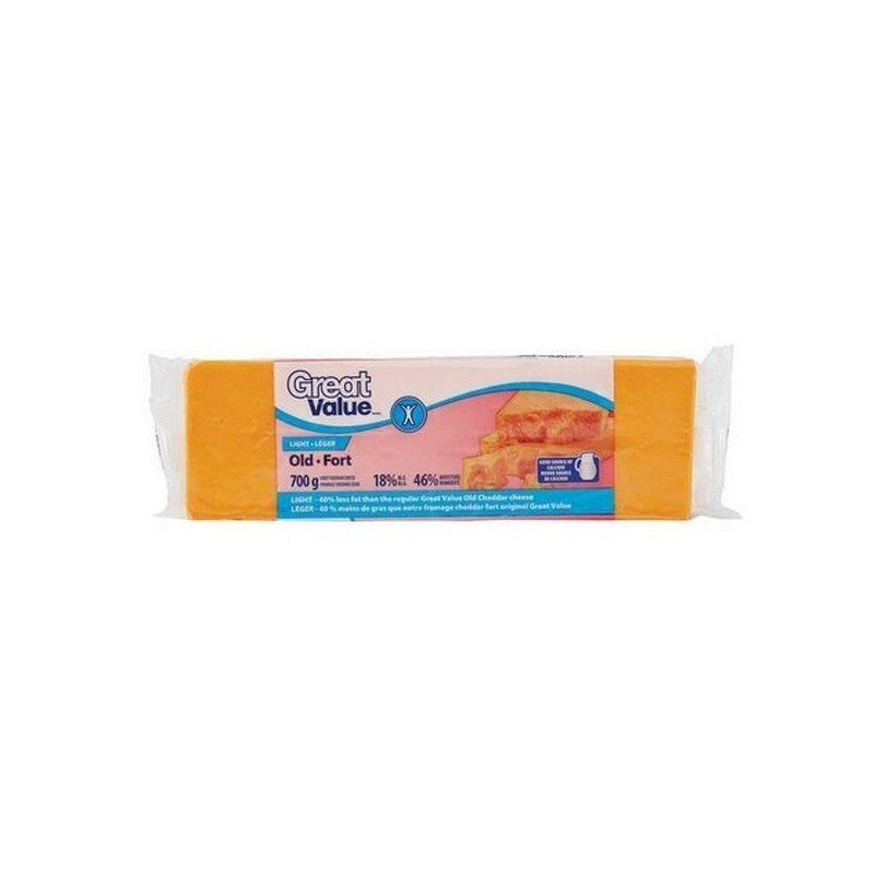 Great Value Light Old Cheddar Cheese Block 700 g