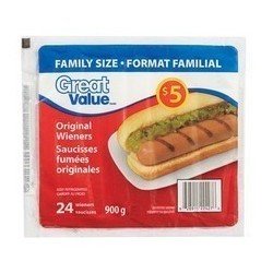 Great Value Original Wieners 900 g