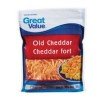 Great Value Old Cheddar Shredded Cheese 340 g