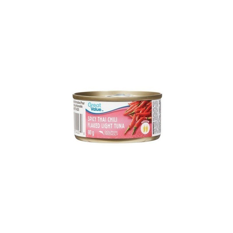 Great Value Flaked Light Tuna Spicy Thai Chili 80 g