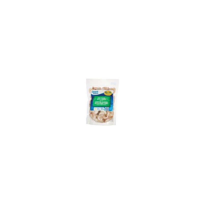 Great Value Raw Pacific White Shrimp 61-70's 625 g