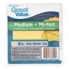 Great Value Cheese Slices Medium Cheddar 12's 230 g