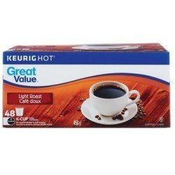 Great Value Coffee Light Roast K-Cups 48's