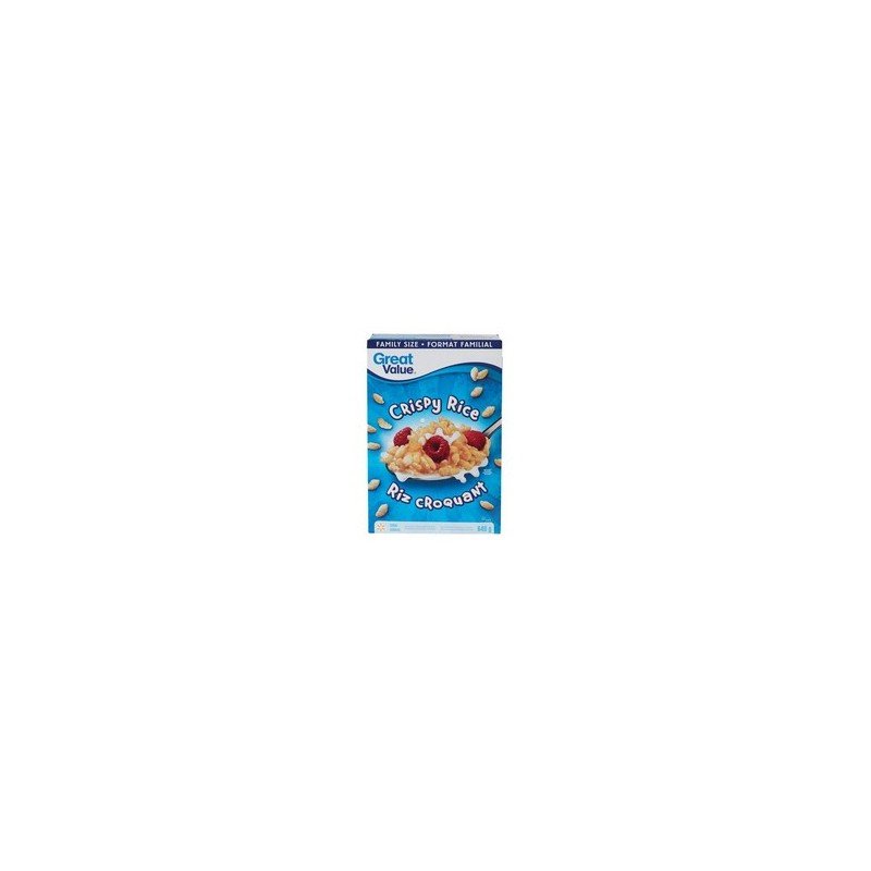 Great Value Family Size Crispy Rice Cereal 640 g