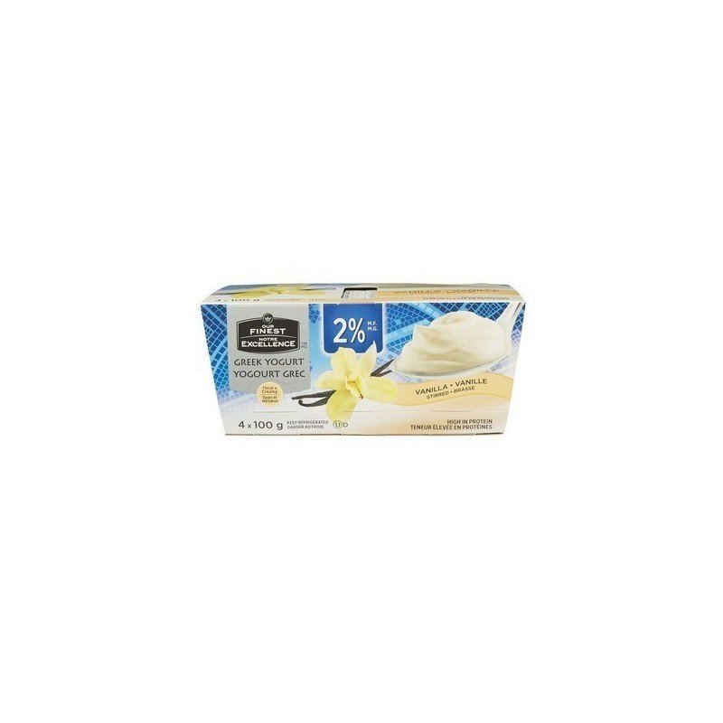 Our Finest Greek Yogurt 2% Vanilla 4 x 100 g