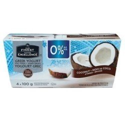 Our Finest Greek Yogurt 0% Coconut 4 x 100 g