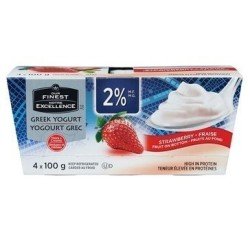 Our Finest Greek Yogurt 2% Strawberry 4 x 100 g