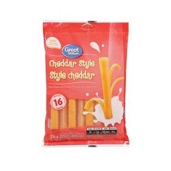 Great Value Cheddar Style Pizza Mozzarella Cheese Strings 16’s