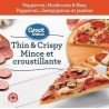 Great Value Thin & Crispy Pepperoni Mushroom & Ham Pizza 370 g