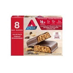 Atkins Chocolaty Peanut Butter Bar Value Pack 8 x 60 g