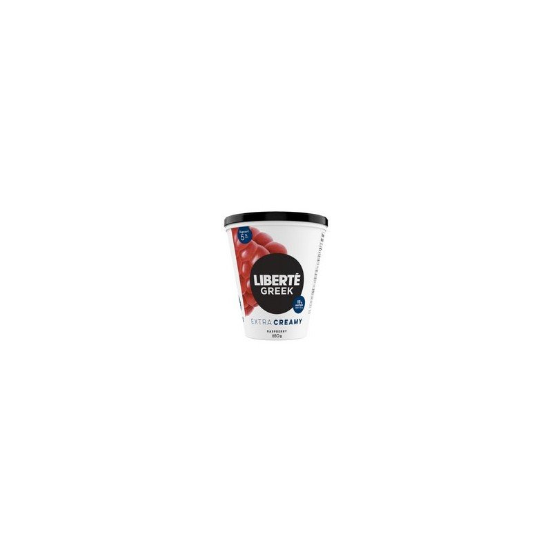 Liberte Greek Extra Creamy Yogurt Raspberry 5% 650 g