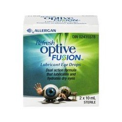 Refresh Optive Fusion Lubricant Eye Drops 2 x 10 ml