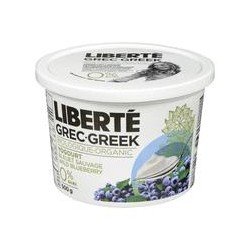 Liberte Organic Greek Yogurt Wild Blueberry 0% 500 g