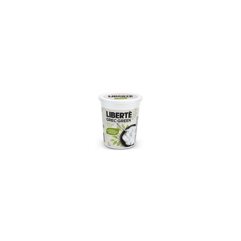 Liberte Organic Greek Yogurt Plain 2% 750 g