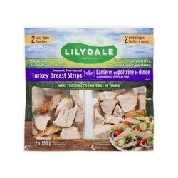 Lilydale Fully Cooked Seasoned Oven-Roasted Turkey Breast Strips 2 x 150 g