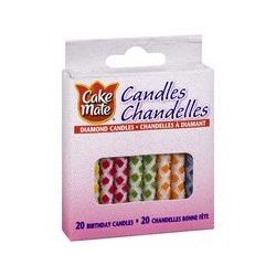 Cake Mate Diamond Candles 20's