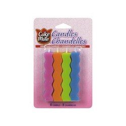 Cake Mate Squiggle Candles 8's