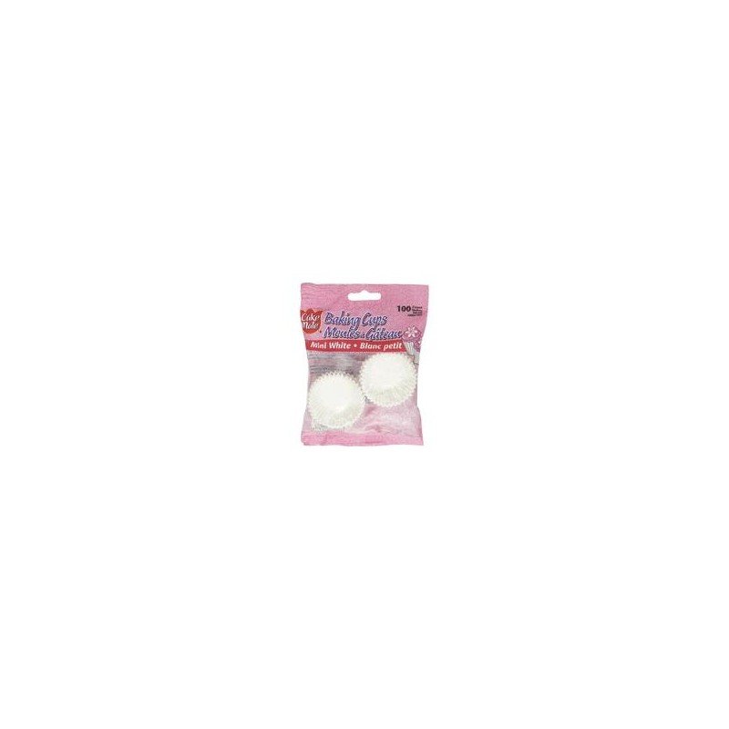 Cake Mate Mini White Baking Cups 100's