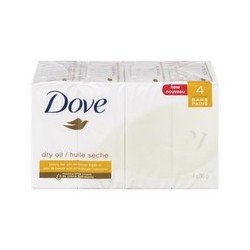 Dove Bar Soap Dry Oil 4 x 90 g