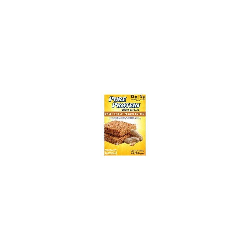 Pure Protein Chewy Oat Gluten Free Bars Sweet & Salty Peanut Butter 6 x 50 g