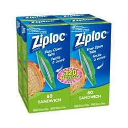 Ziploc Sandwich Bags 4 x 80