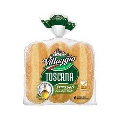 Villaggio Toscana Extra Soft Sausage Buns 8's