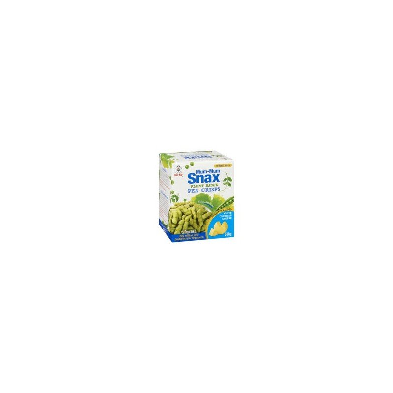 Hot Kid Mum-Mum Snax Plant Based Pea Crisps White Cheddar Cheese 50 g