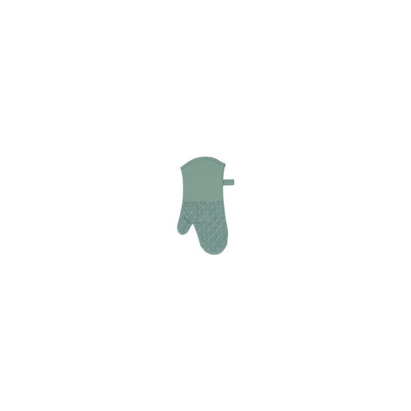 S&Co Home Sage Green Cotton Silicone Oven Mitts pair