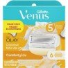 Gillette Venus Plus Olay Comfortglide Coconut Womens Refill Cartridges 6's