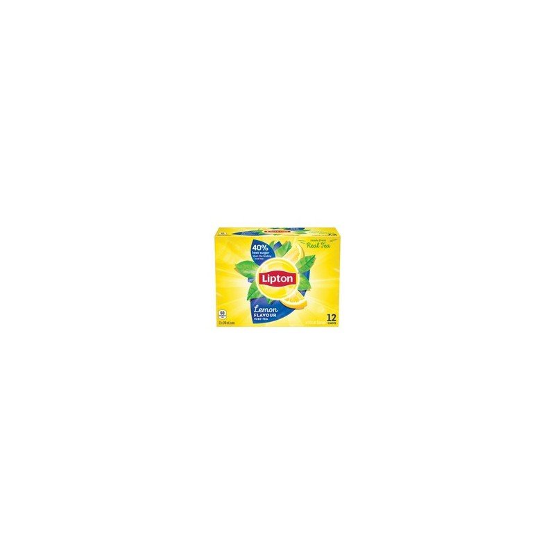 Lipton Lemon Iced Tea 40% Less Sugar 12 x 340 ml
