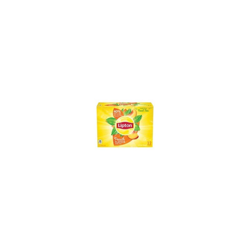 Lipton Peach Iced Tea 40% Less Sugar 12 x 340 ml