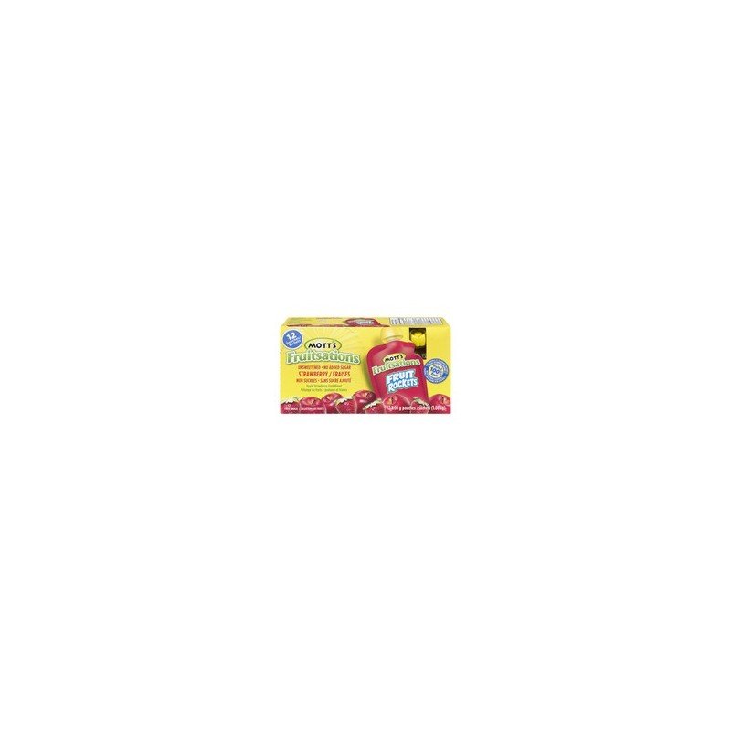 Mott's Fruitsations Fruit Rockets Unsweetened Strawberry 12 x 90 g