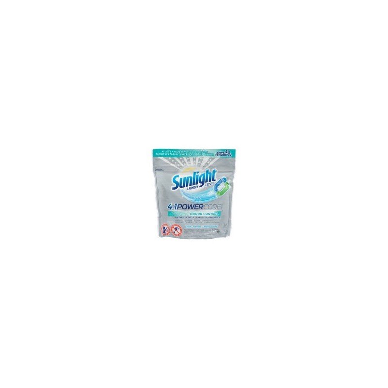 Sunlight 4-in-1 PowerCore Laundry Pacs Odour Control 338 g