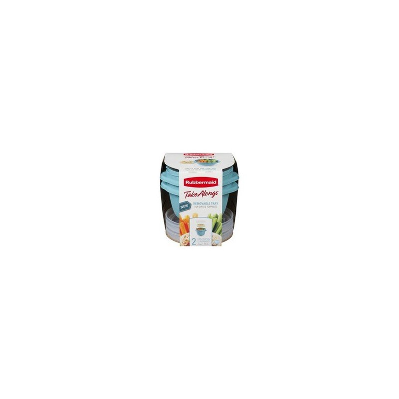 Rubbermaid Take Alongs Divided Snacking Containers with Tray for Dips & Toppings 2’s