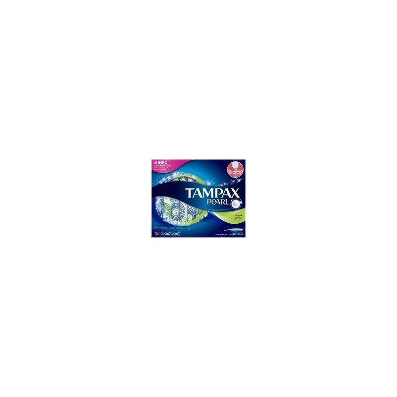 Tampax Pearl Plastic Tampons Unscented Super 50's