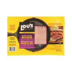 Lou's Original Double Smoked Back Bacon 375 g