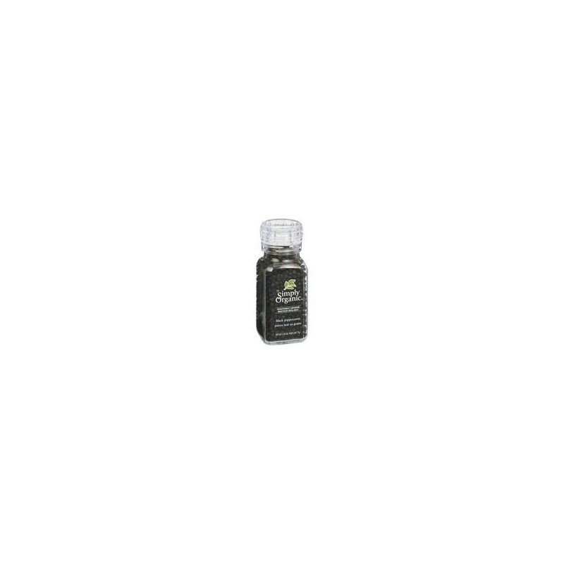 Simply Organic Black Peppercorns with Grinder 75 g