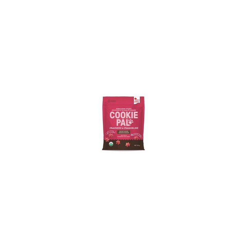 Cookie Pal Organic Crackers Dog Treats Bacon Flavour 120 g